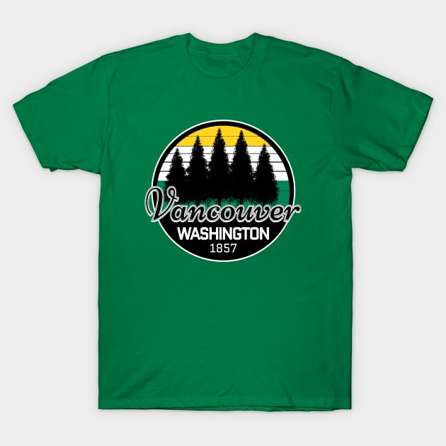 Vancouver Washington - Vintage Sun T-Shirt by FLCdesigns